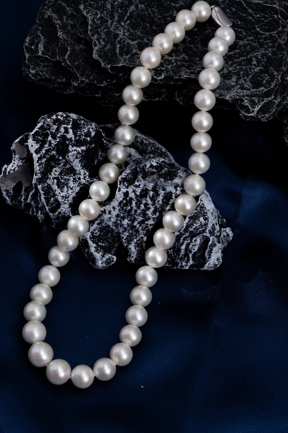 S925 Silver - Freshwater Pearl Double-Layered Sweater Necklace | 9–10mm