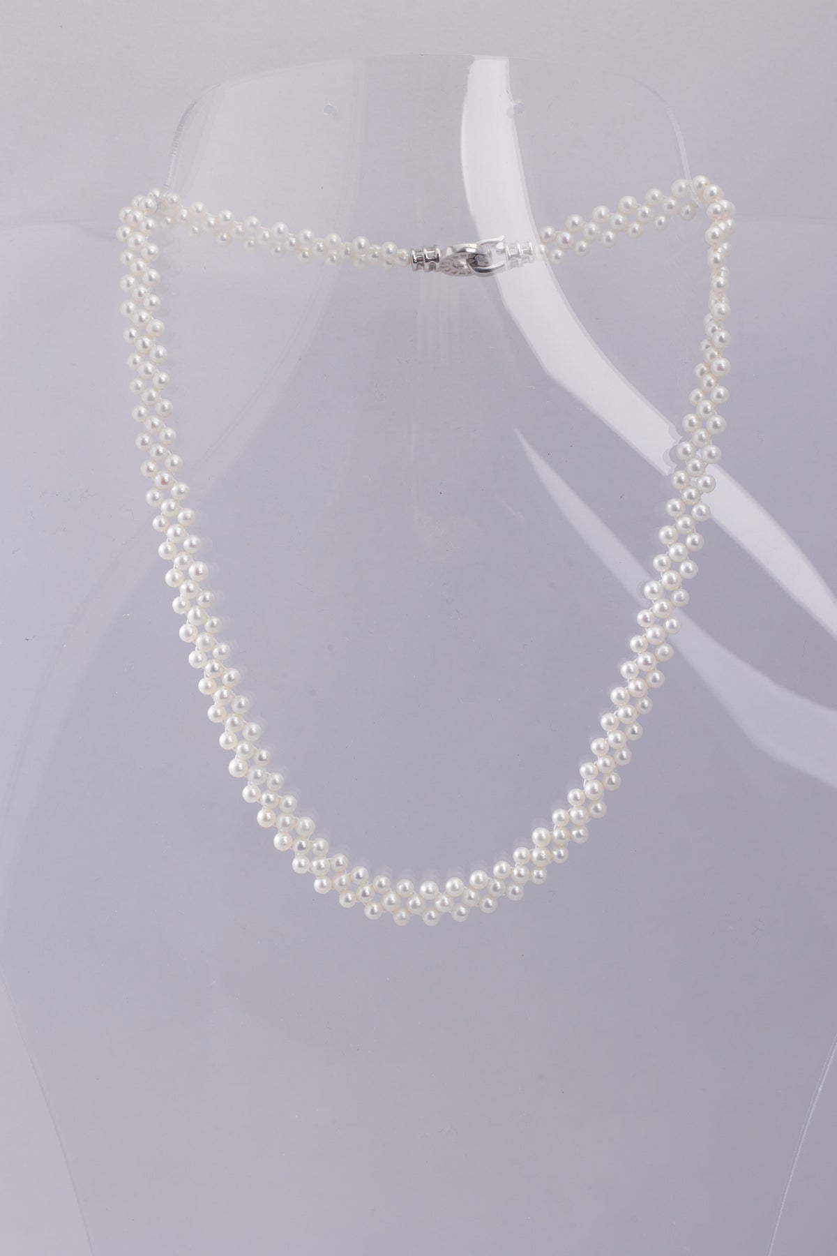 S925 Silver - Knotted Freshwater Pearl Necklace | 3–4mm