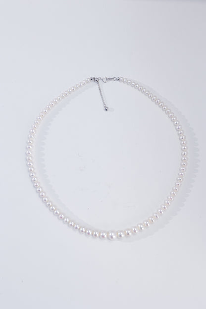 S925 Silver - Moonlit Gradient Freshwater Pearl Necklace | 3–10mm AAA Grade