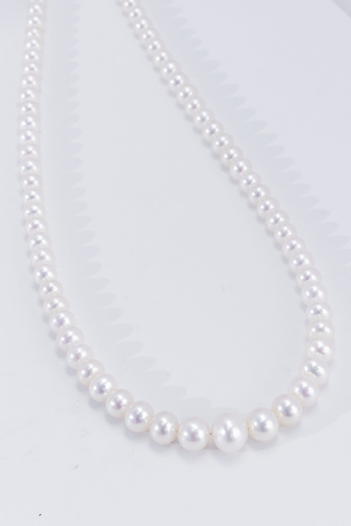 S925 Silver - Moonlit Gradient Freshwater Pearl Necklace | 3–10mm AAA Grade