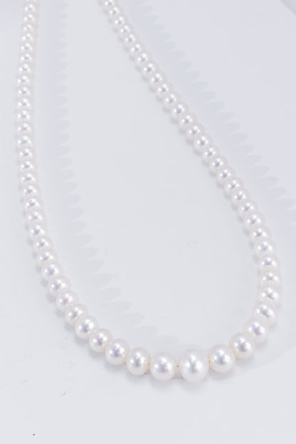 S925 Silver - Moonlit Gradient Freshwater Pearl Necklace | 3–10mm AAA Grade