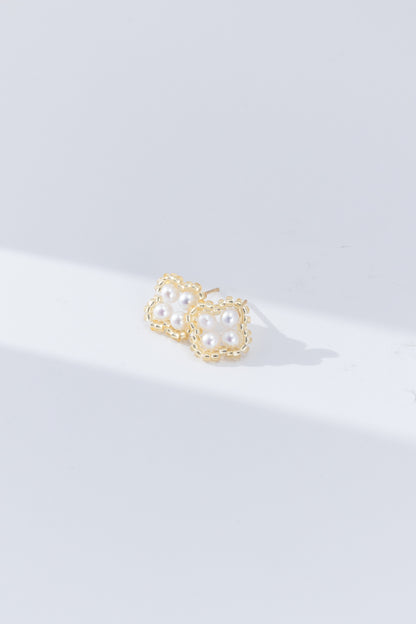 S925 Silver - White Freshwater Pearl Earrings | 4–4.5mm AAA Grade
