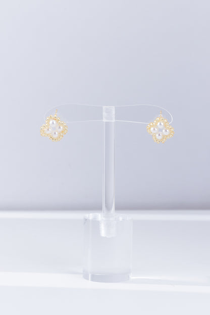 S925 Silver - White Freshwater Pearl Earrings | 4–4.5mm AAA Grade