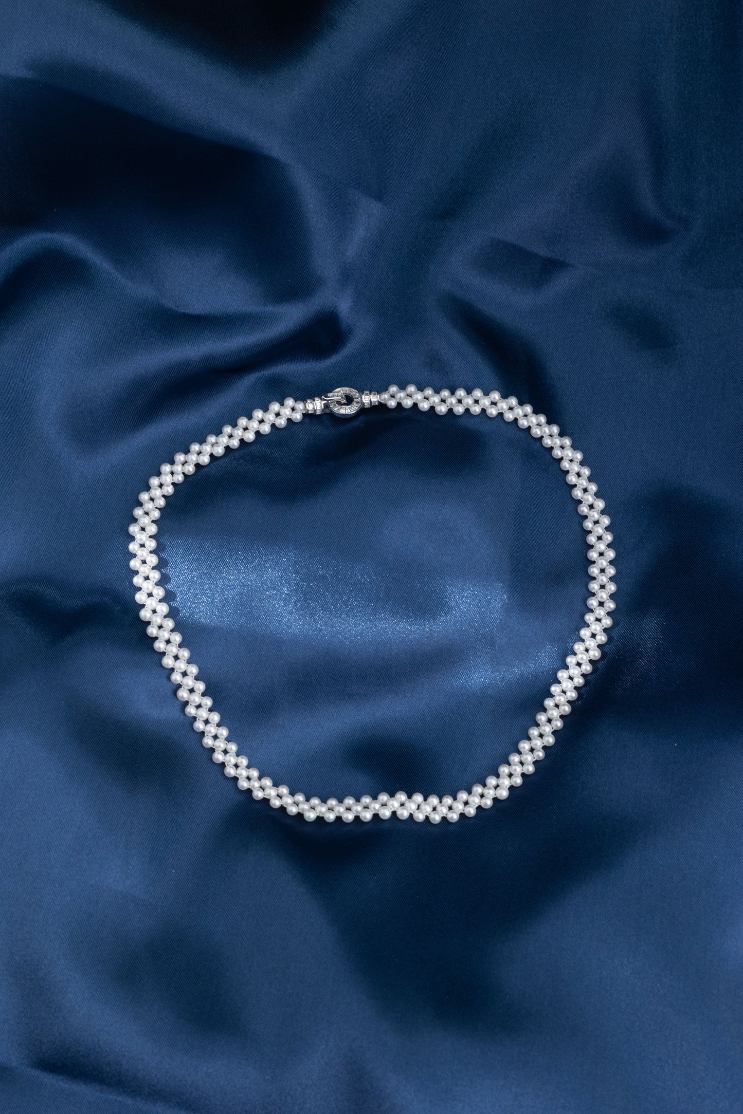 S925 Silver - Knotted Freshwater Pearl Necklace | 3–4mm