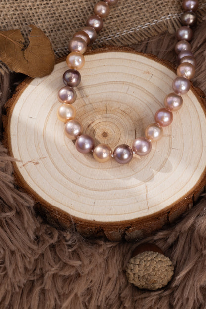 S925 Silver - Mixed Color Freshwater Pearl Detachable Necklace | 3.5–4mm & 7–8mm AAA Grade