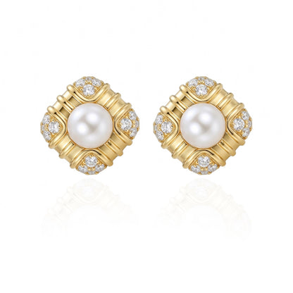 S925 Silver - White Freshwater Pearl Earrings | 6–7mm AAA Grade