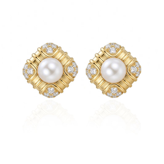 S925 Silver - White Freshwater Pearl Earrings | 6–7mm AAA Grade