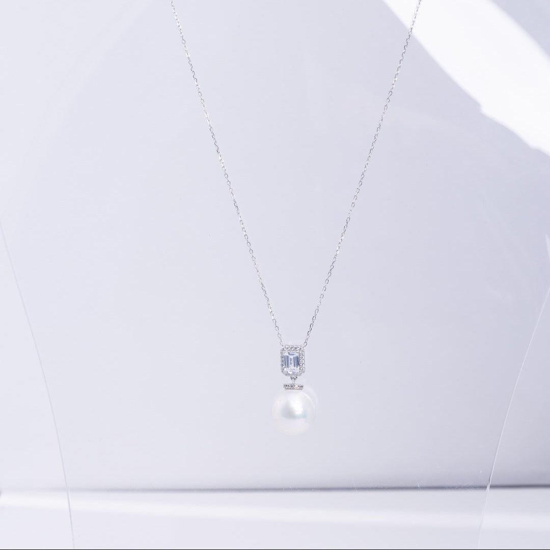 S925 Silver - Freshwater White Pearl Pendant Necklace