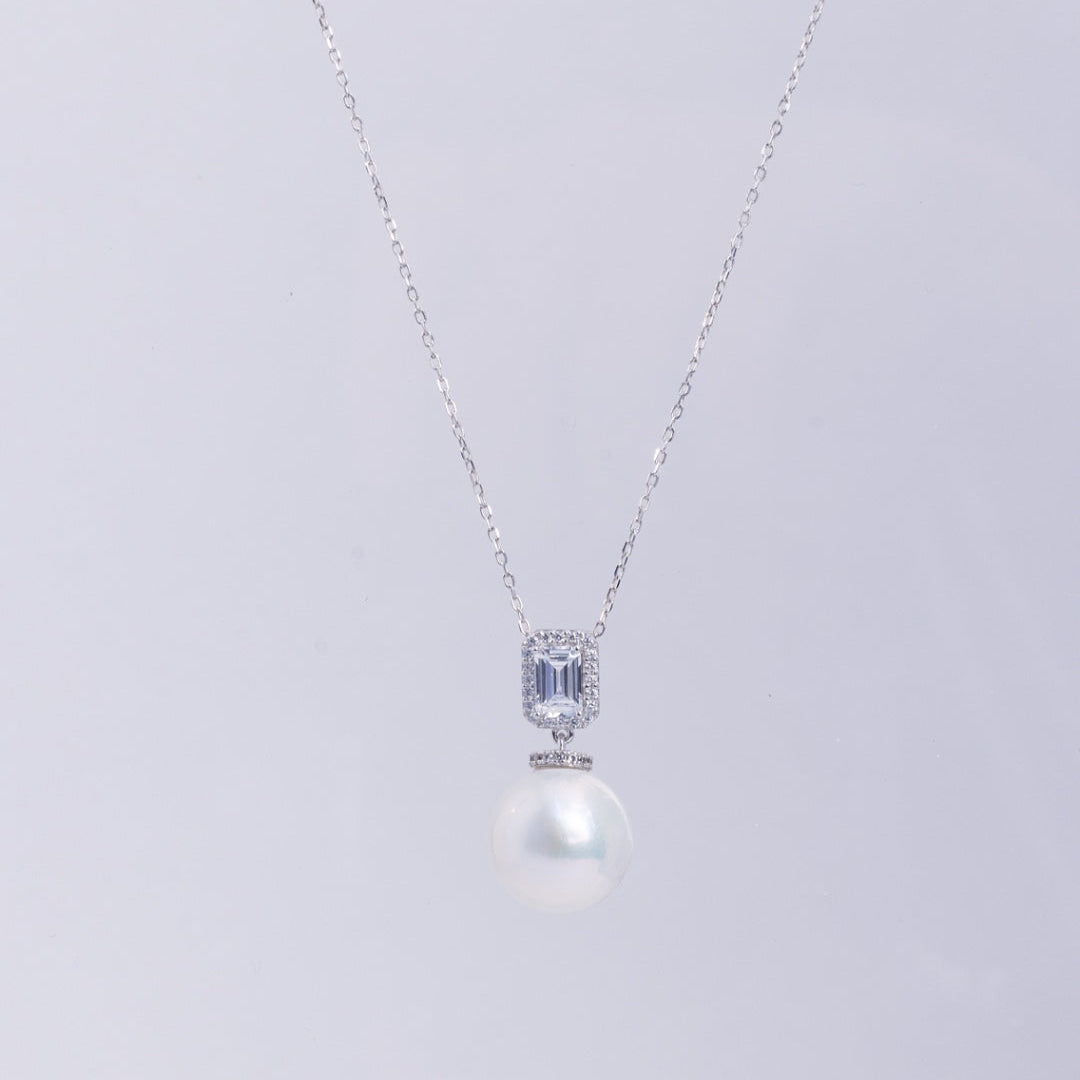 S925 Silver - Freshwater White Pearl Pendant Necklace