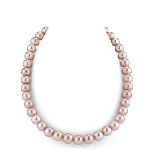 S925 Silver - Pink Edison Pearl Necklace | 11–13 mm AAA Grade