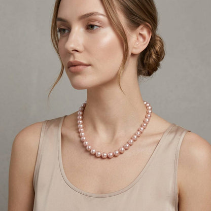 S925 Silver - Pink Edison Pearl Necklace