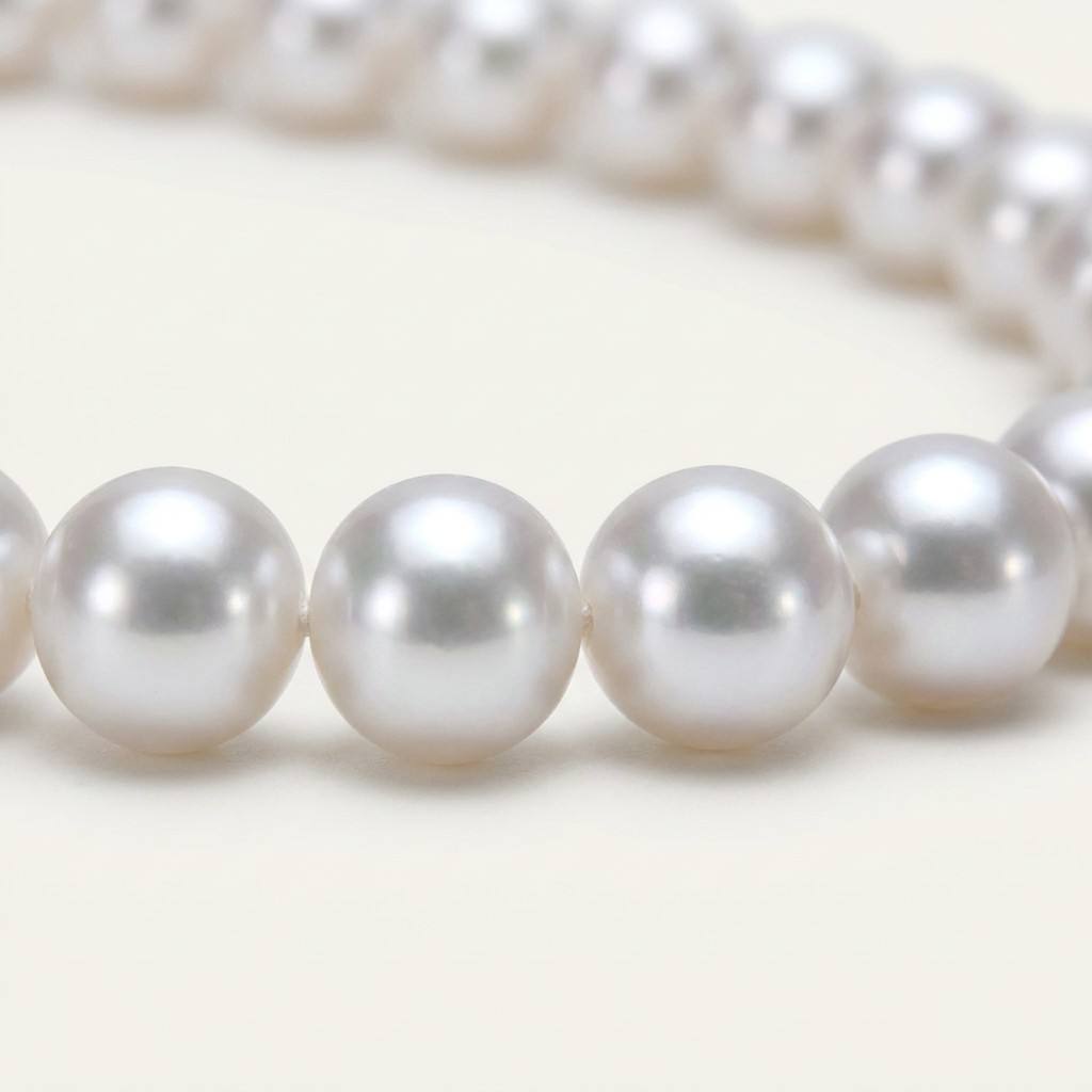 S925 Silver White Freshwater Pearl Necklace | 8–9.5mm AAAA Grade