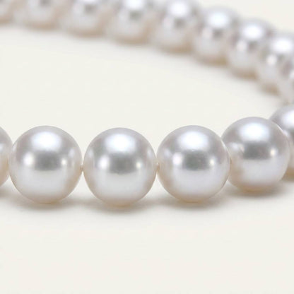 S925 Silver White Freshwater Pearl Necklace | 8–9.5mm AAAA Grade