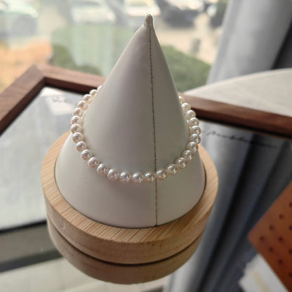 S925 Silver - Freshwater Pearl Bracelet | 5–6mm AAAA Grade
