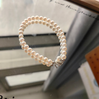 S925 Silver - Freshwater Pearl Bracelet | 5–6mm AAAA Grade