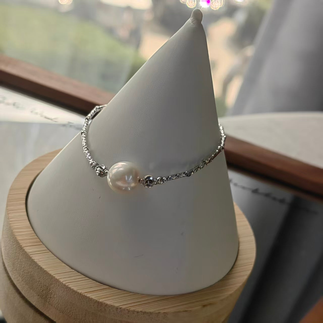 S925 Silver - Gray Akoya Pearl Bracelet | 7.5–8mm AAAA Grade