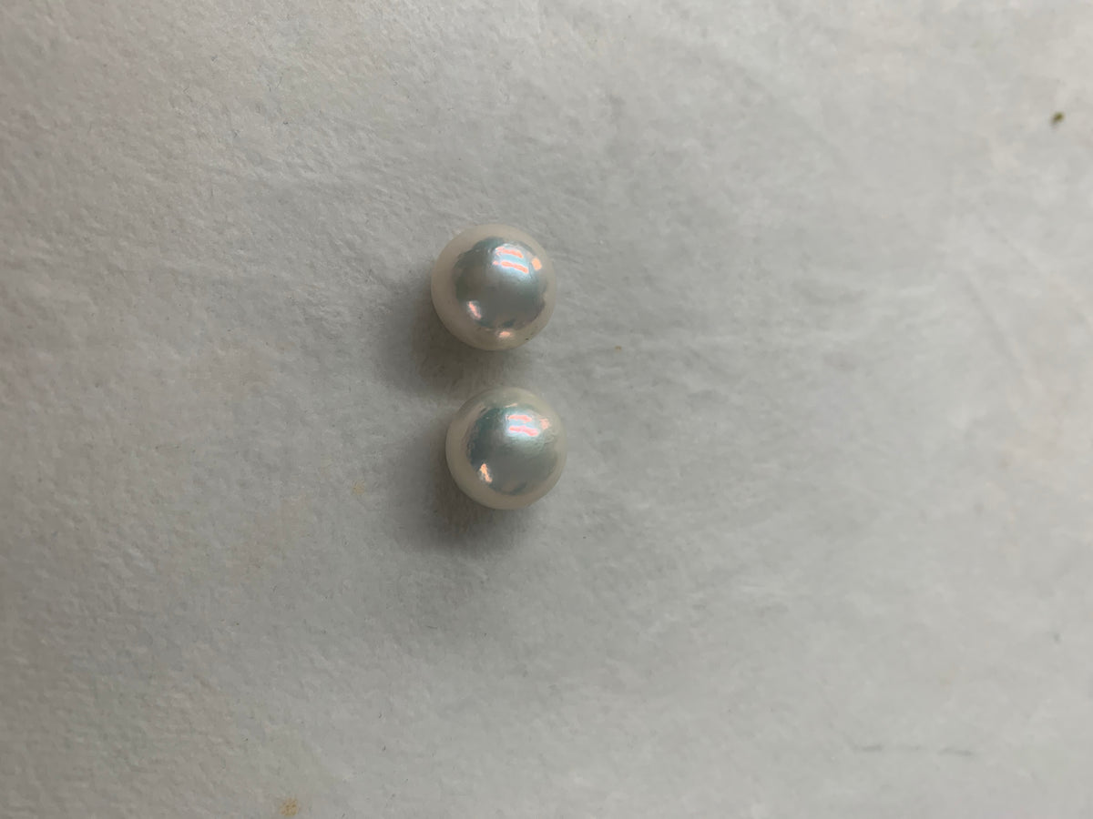 White Freshwater Edison Pearl Matched Pair | 12–13mm AAA Grade | Pair of Pearls