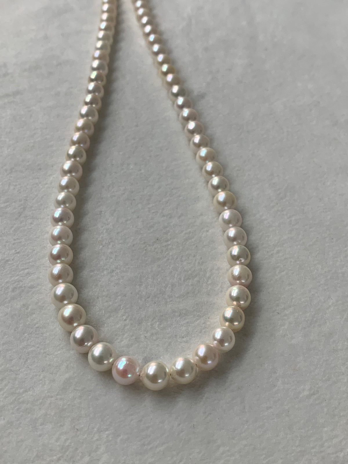 White Akoya Pearl Strand | 5.5–7mm AAA Grade | Seawater Cultured
