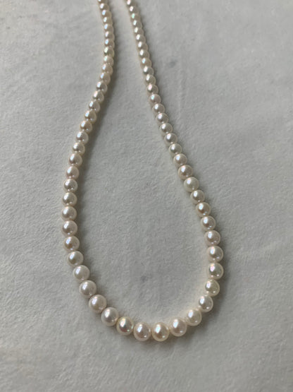 White Akoya Pearl Strand | 5.5–6mm AAA Grade