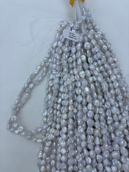 White Freshwater Keshi Pearl Strand | 7–7.5mm AA Grade