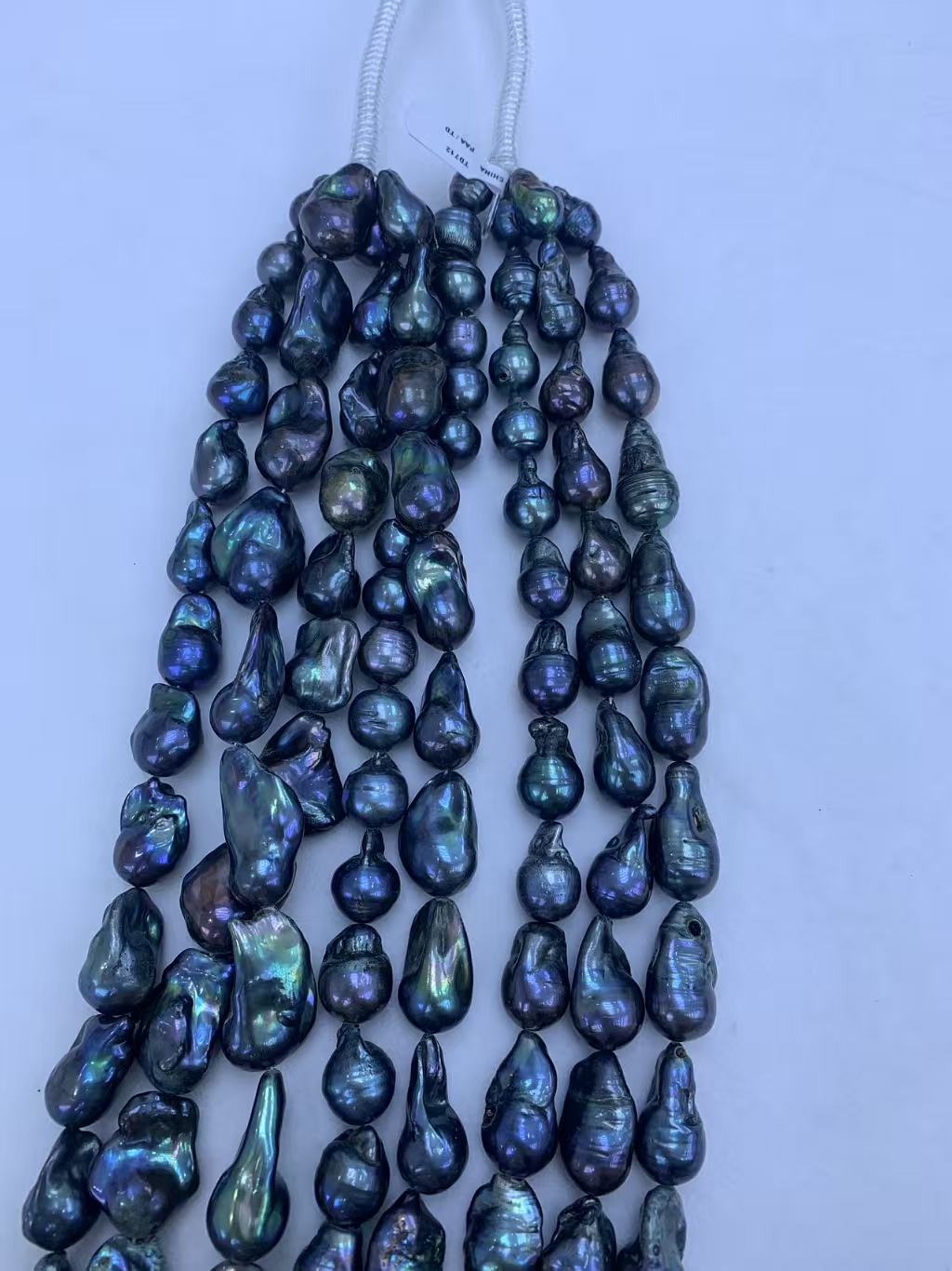 Black Dyed Freshwater Baroque Pearl Strand | 13–25mm AA Grade