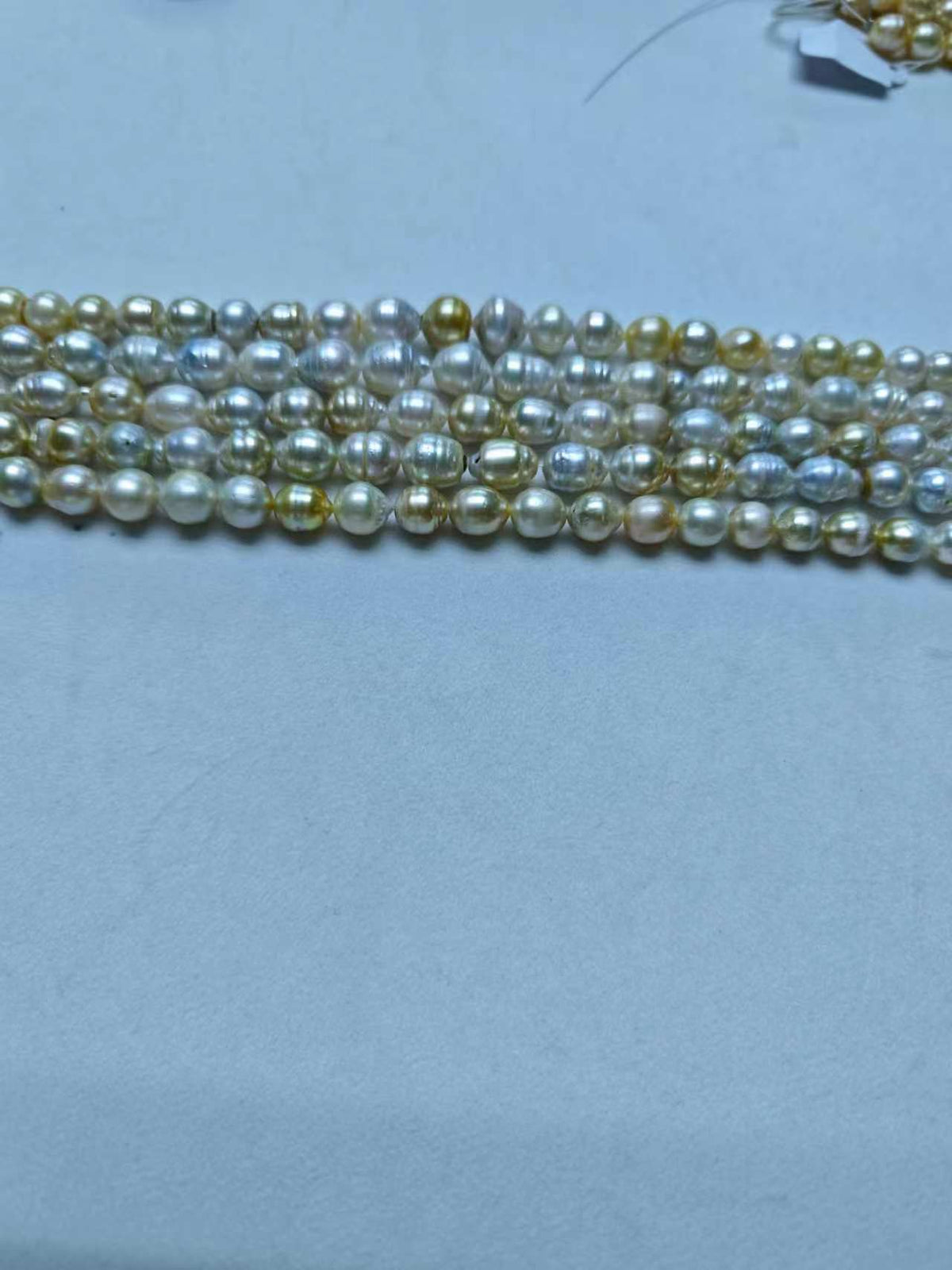 Gold & White Saltwater Cultured Pearl Strand | 10–14mm AA Grade