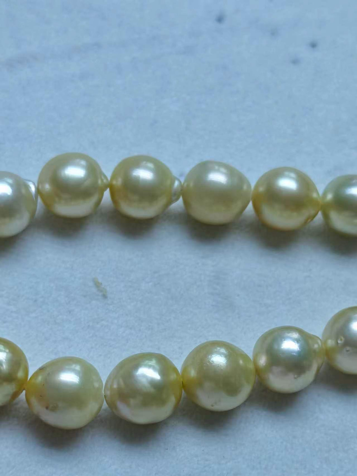 Light Gold Saltwater Baroque Pearl Strand | 9–11mm AA Grade