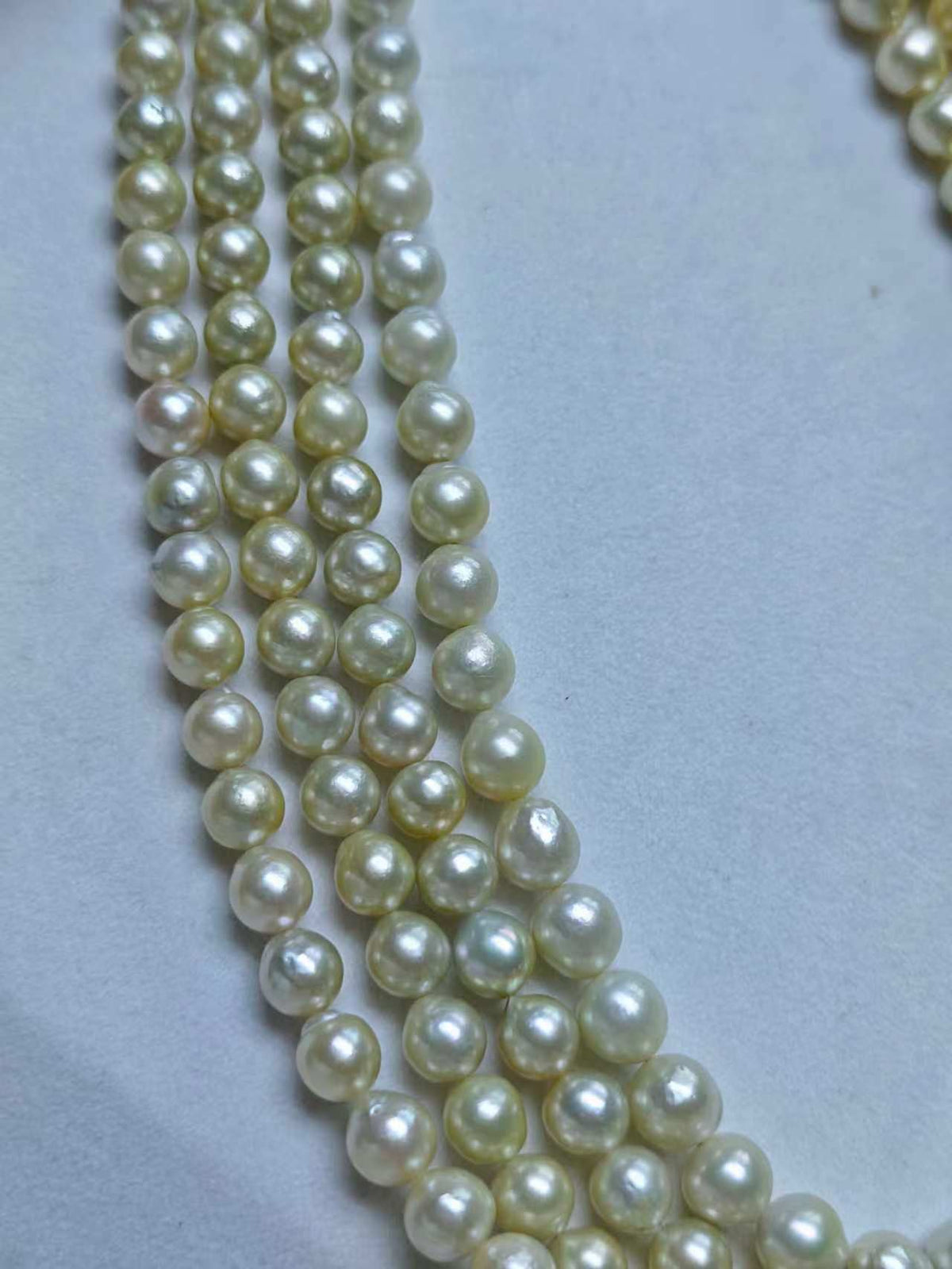 Light Gold Saltwater Baroque Pearl Strand | 9–11mm AA Grade