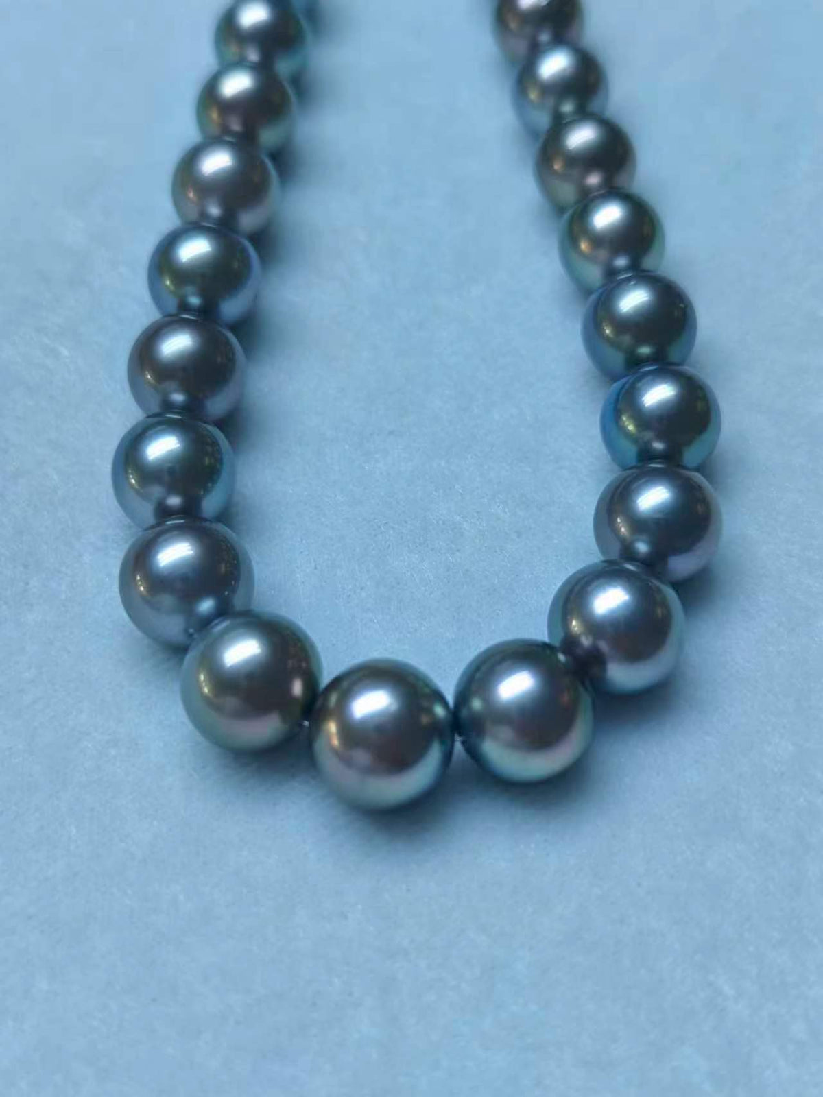 Platinum Grey Tahitian Pearl Strand | 11–14.3mm AAA–AAAA Grade | PSL Certified