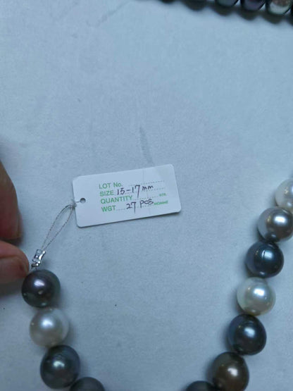 Morandi Mix Tahitian & White Freshwater Pearl Strand | 15–17mm AA Grade