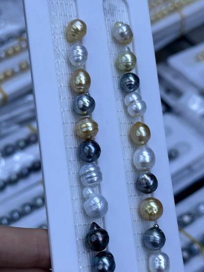 South Sea & Tahitian Baroque Pearl Loose Pearl Strand | 8–11mm AAA- Grade | Per Strand