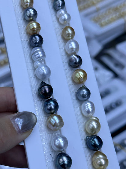 South Sea & Tahitian Baroque Pearl Loose Pearl Strand | 8–11mm AAA- Grade | Per Strand