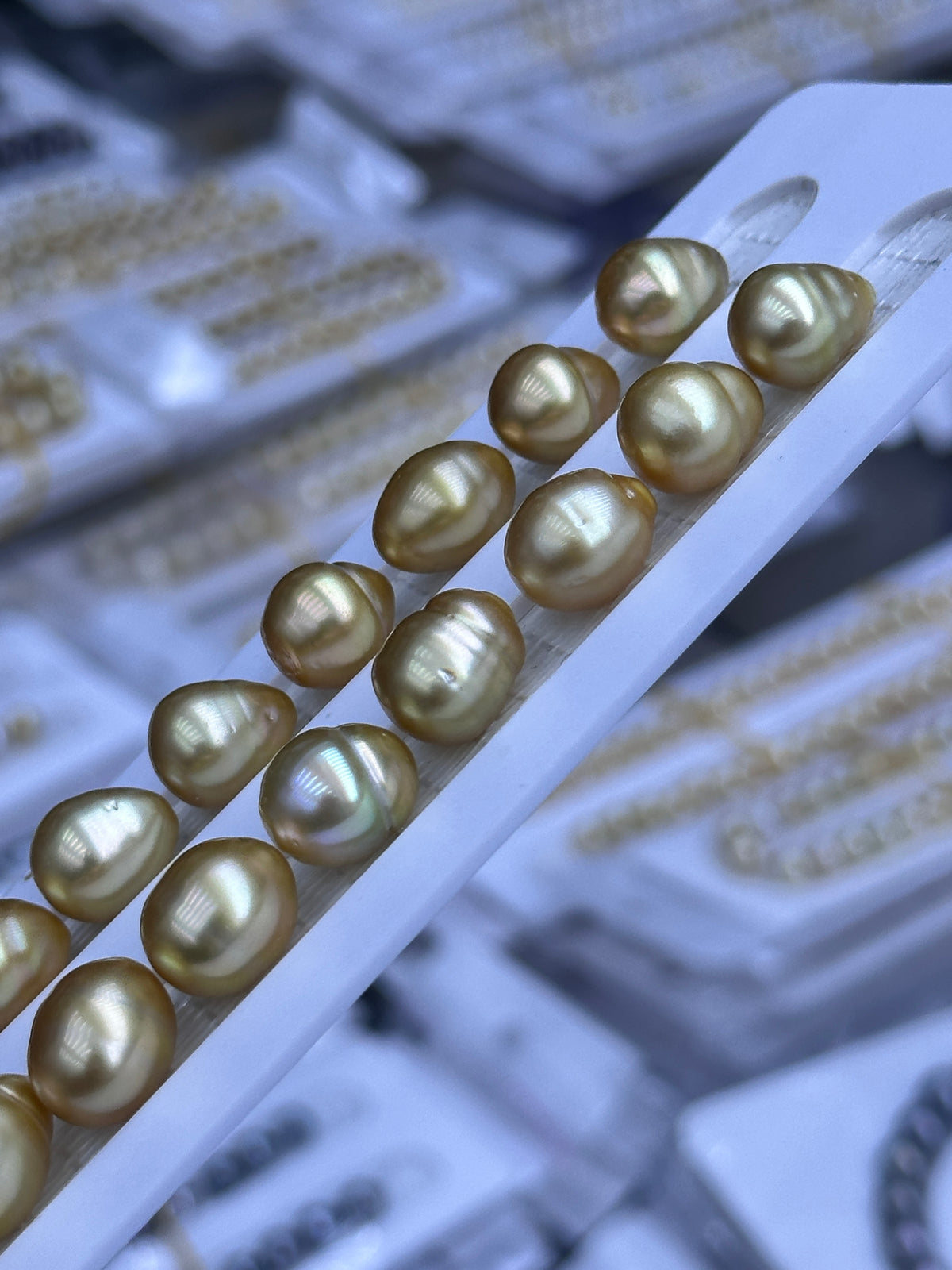 Rich Gold South Sea Baroque Pearl Loose Pearl Strand | 10–12mm AAA- Grade | Per Strand