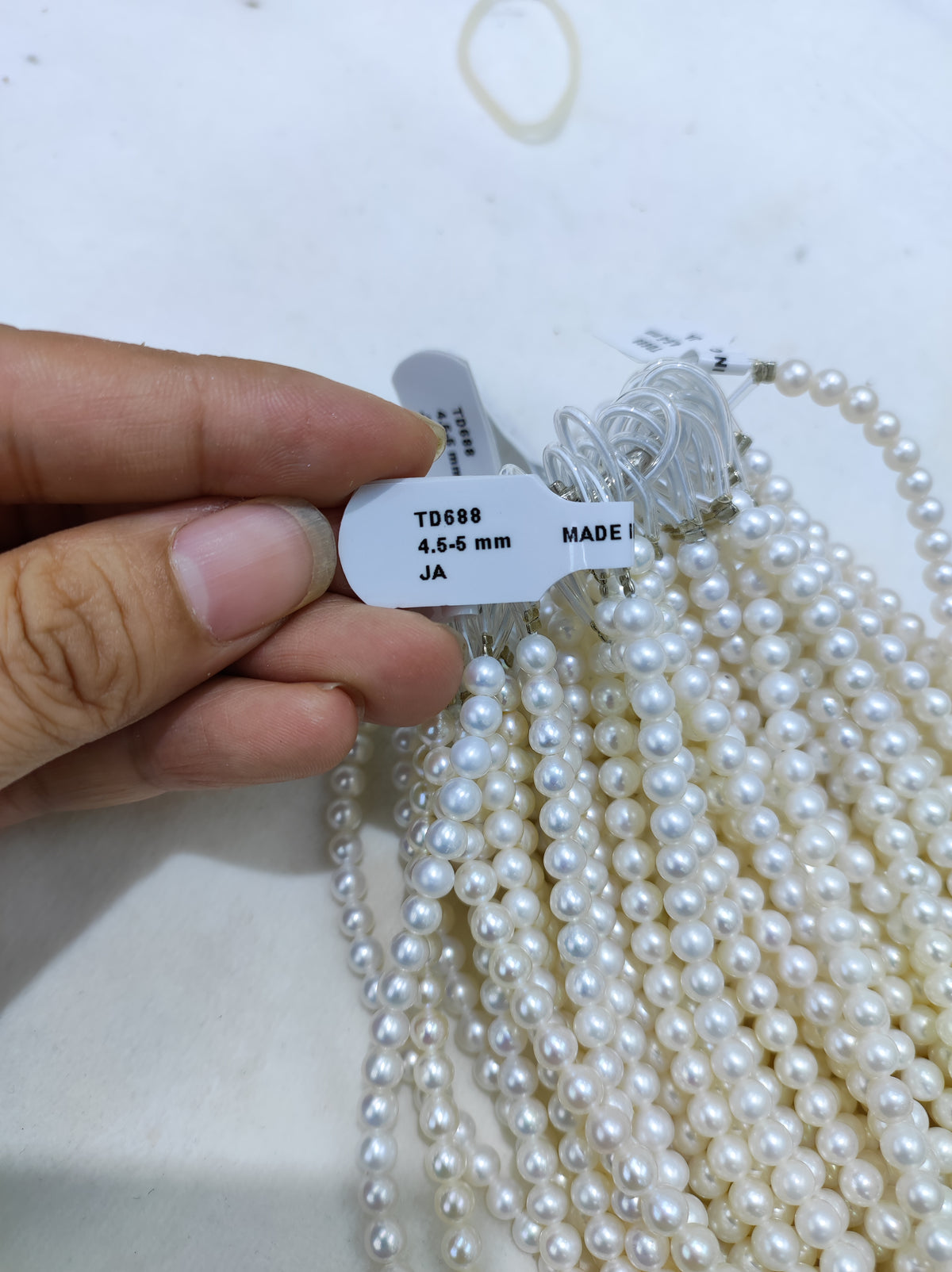 White Freshwater Pearl Strand | 4.5–5mm AAA Grade | Per Strand