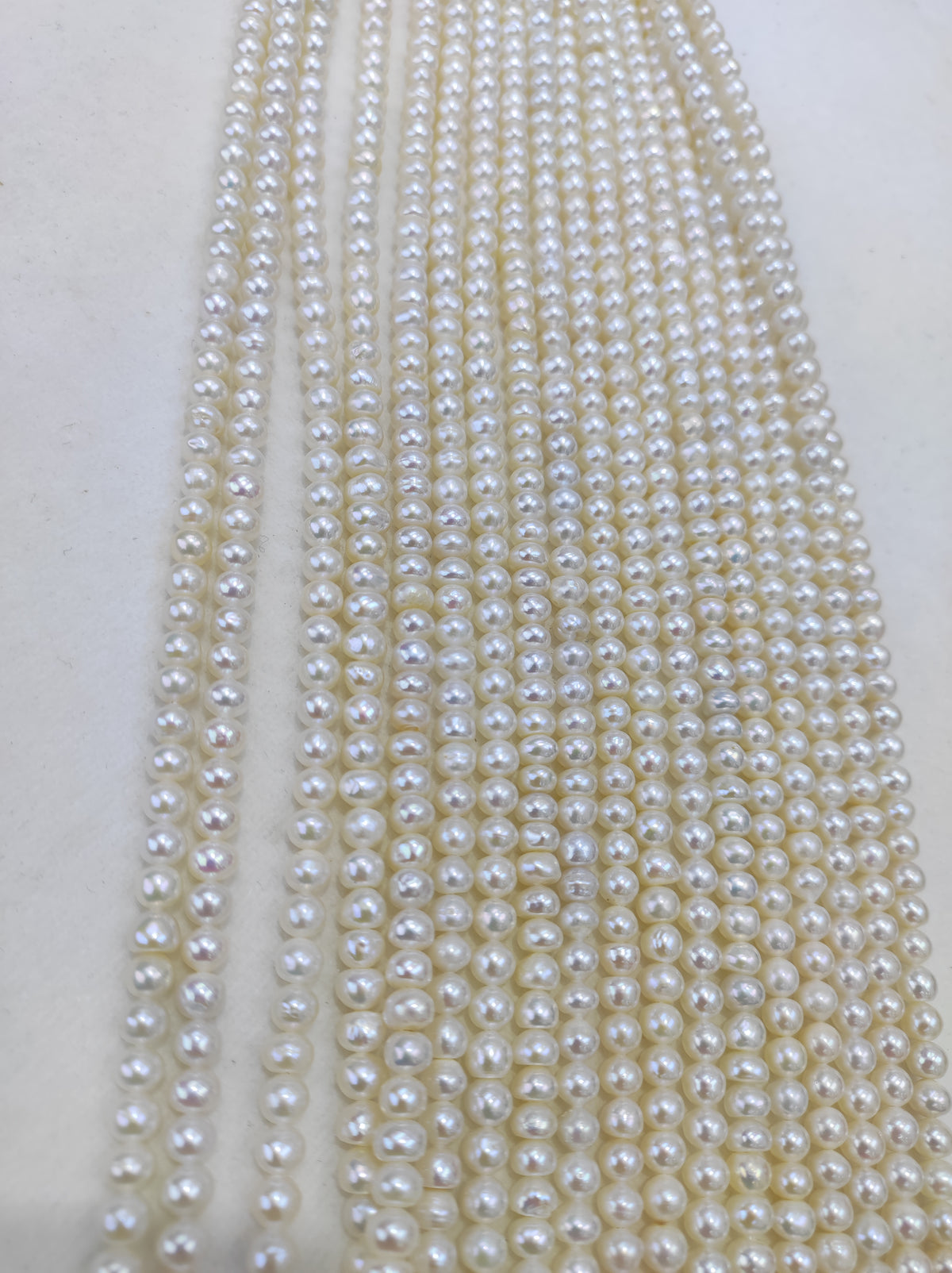 White Freshwater Pearl Strand | 5–5.5mm AA Grade | Per Strand