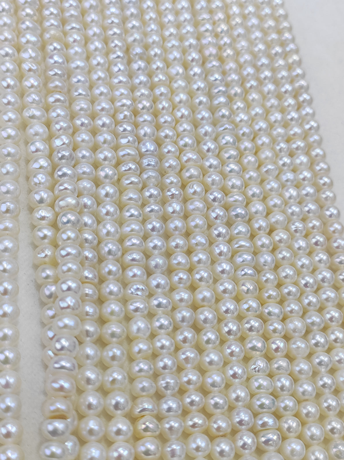 White Freshwater Pearl Strand | 5–5.5mm AA Grade | Per Strand