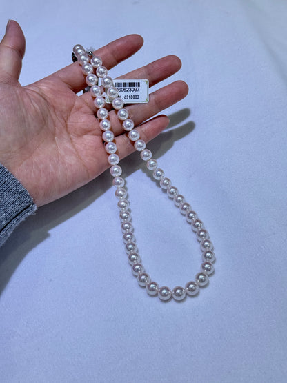 White Akoya Pearl Strand | 8–9mm AAAAA- Tennyo (Hanadama) Grade | Per Strand