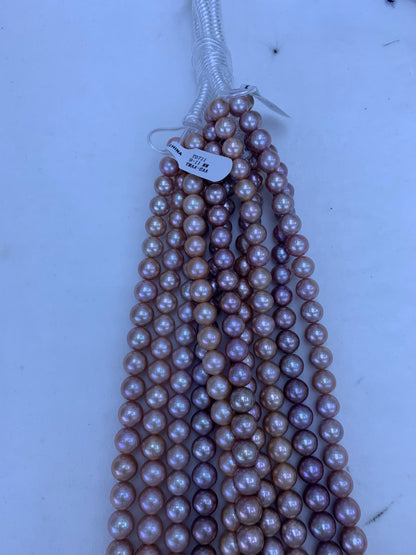 Pink Purple Freshwater Pearl Strand | 9–11mm AAA Grade | Near Round | Per Strand