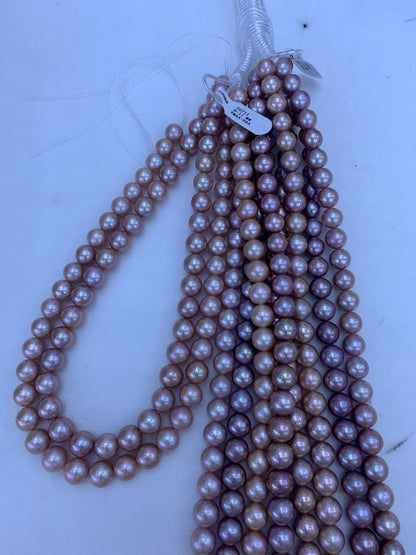 Pink Purple Freshwater Pearl Strand | 9–11mm AAA Grade | Near Round | Per Strand
