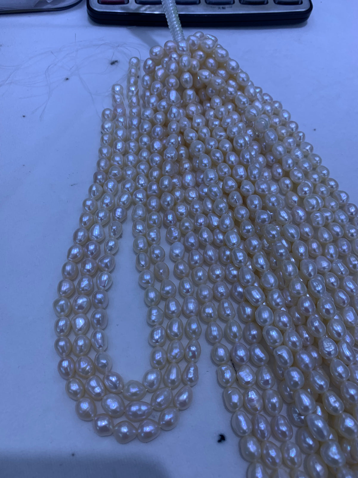 Champagne Freshwater Keshi Pearl Strand | 7–8mm AAA Grade | Per Strand