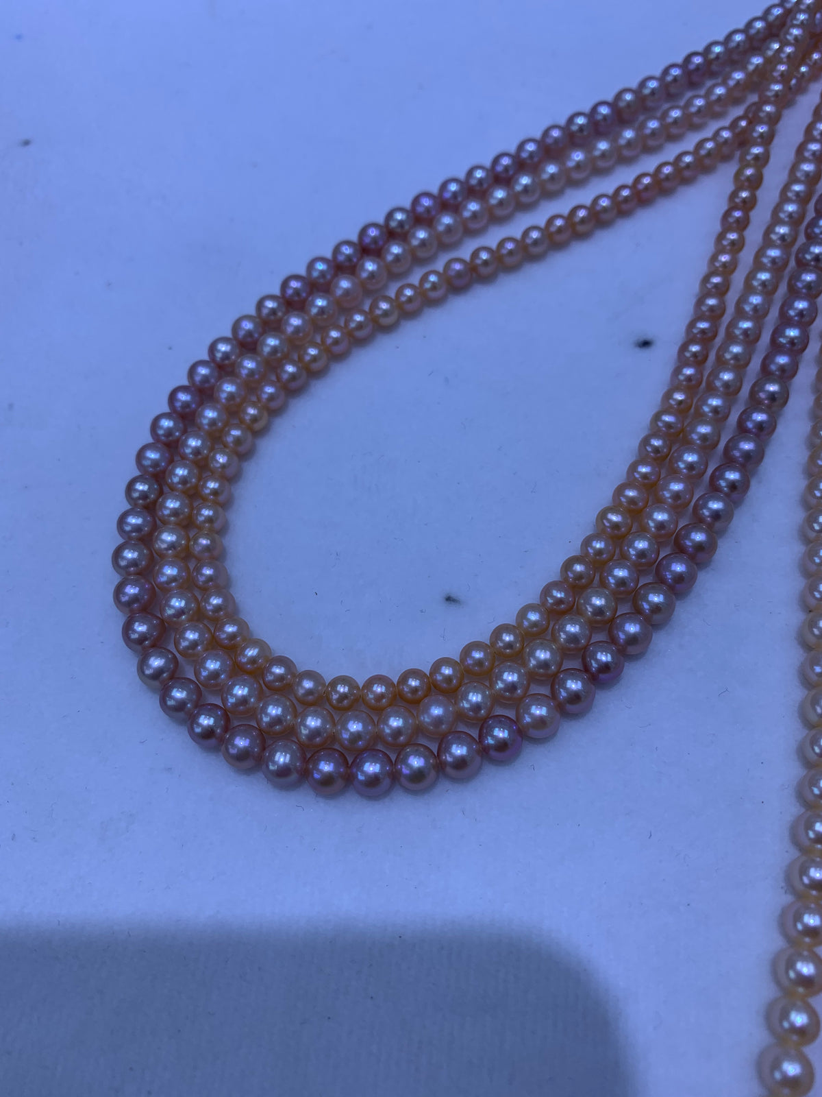 Pink & Orange Freshwater Pearl Strand | 4.5–5mm AAA Grade | Round Pearls | Per Strand