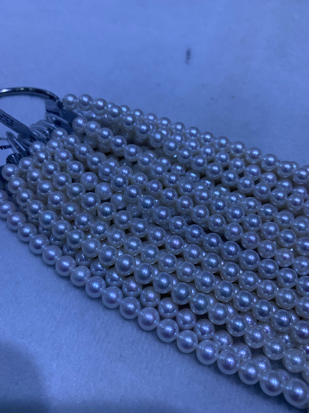 White Round Freshwater Pearl Strand | 6–6.5mm AAAA Grade | Per Strand