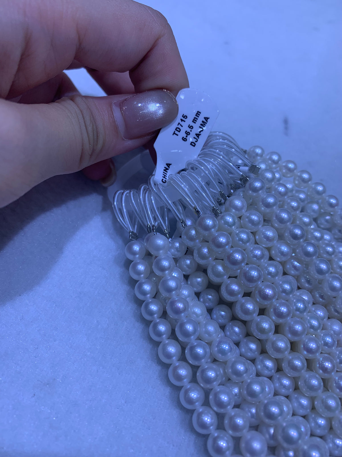 White Round Freshwater Pearl Strand | 6–6.5mm AAA Grade | Per Strand