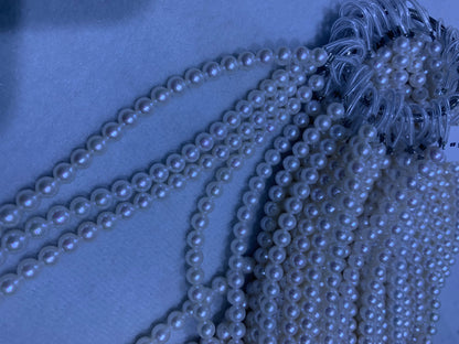 White Round Freshwater Pearl Strand | 5.5–6.5mm AAA Grade | Per Strand