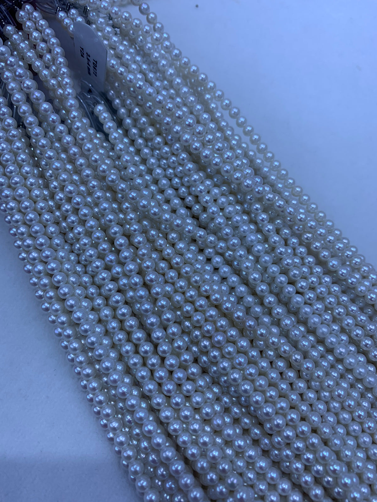 White Round Freshwater Pearl Strand | 3.5–4mm AAAA Grade | Per Strand