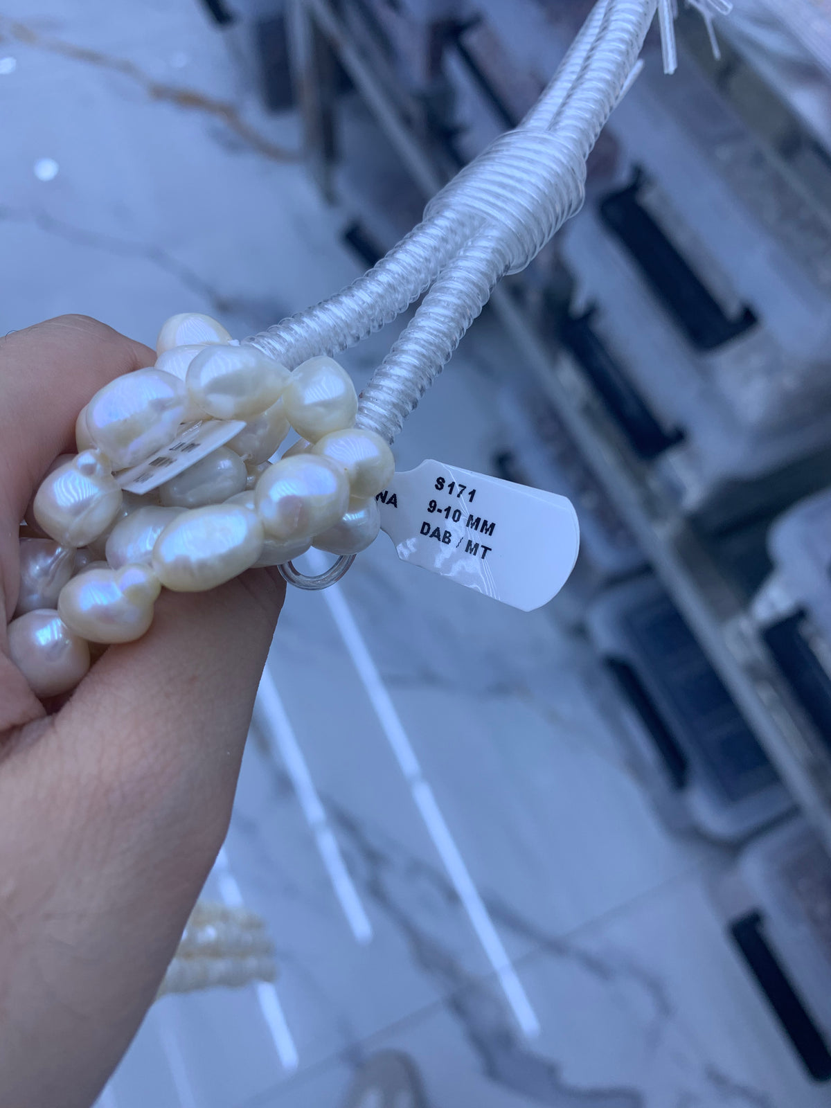 Champagne Baroque Keshi Freshwater Pearl Strand | 9–10mm AA Grade | Per Strand