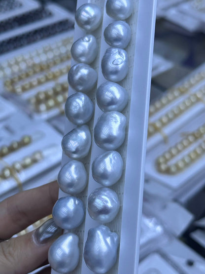 White Big Baroque Australian South Sea Pearl Strand | 12–17mm AAA Grade | Per Strand