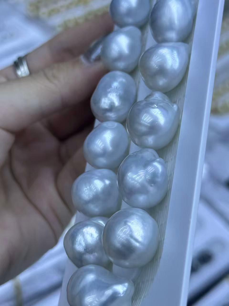 White Big Baroque Australian South Sea Pearl Strand | 12–17mm AAA Grade | Per Strand