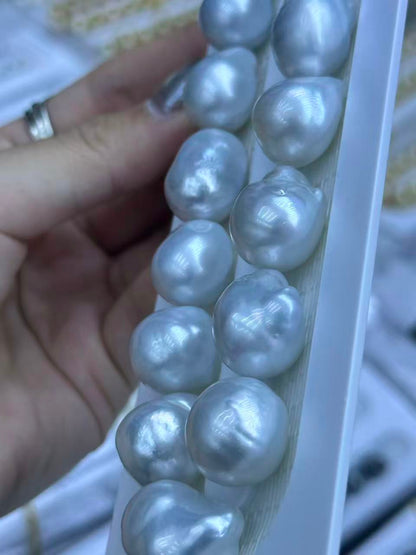 White Big Baroque Australian South Sea Pearl Strand | 12–17mm AAA Grade | Per Strand