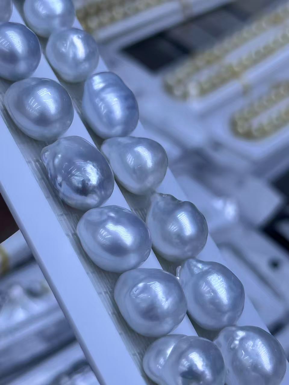 White Big Baroque Australian South Sea Pearl Strand | 12–17mm AAA Grade | Per Strand